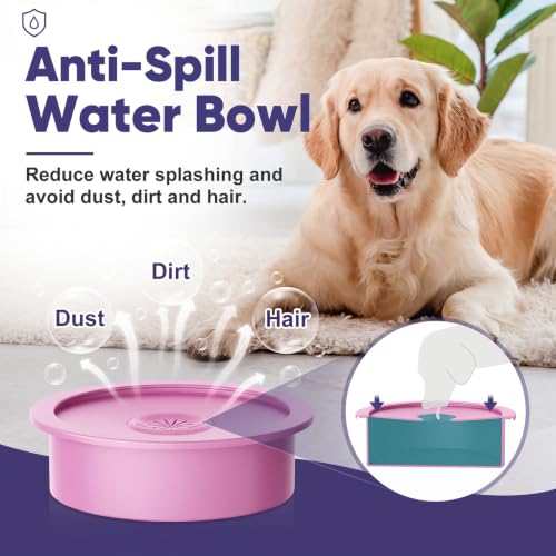 Image of XIAZ Elevated Dog Bowls Large Breed Raised Dogs Bowl Stand Large /Medium Sized Dog Slow Feeder Dogs Bowls Food Water Stands 5 Heights Adjustable 9 /11 /12 /14in Pet Feeder Dish Station