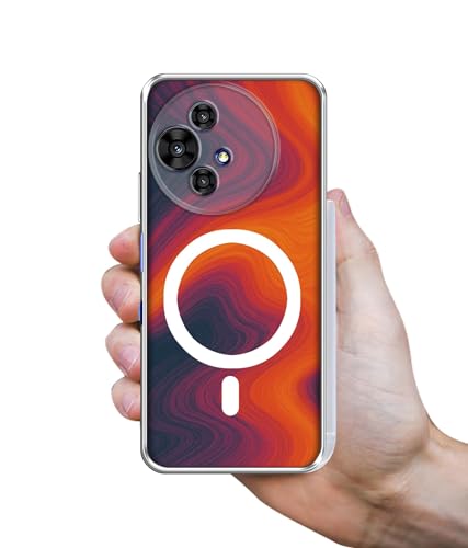 Image of Case Cover for Alcatel V3 Ultra 5G Galaxy Magma Ring Magnetic Ring Design (Not Magnetic Compatible) | UV Printed Soft TPU Shockproof Back Case for Alcatel V3 Ultra 5G