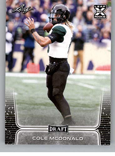 2020 Leaf Draft (NFL) #25 Cole McDonald Pre-Rookie Hawaii Rainbow Warriors Official Player Licensed Rookie Trading Card (RC wearing NCAA uniform)