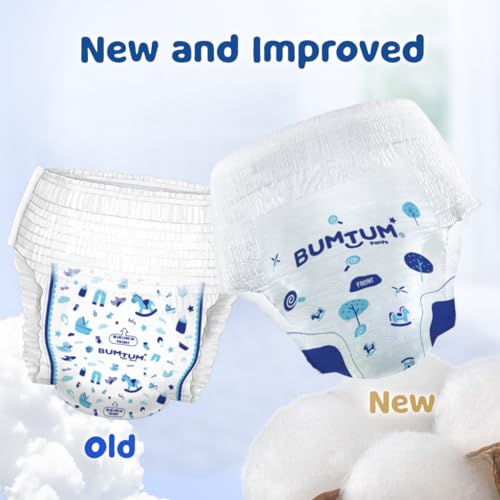 Bumtum Baby Diaper Pants, XL Size, 108 Count, Double Layer Leakage Protection Infused With Aloe Vera, Cottony Soft High Absorb Technology (Pack of 2) Bumtum Baby Diaper Pants, XL Size, 108 Count, Double Layer Leakage Protection Infused With Aloe Vera, Cottony Soft High Absorb Technology (Pack of 2)