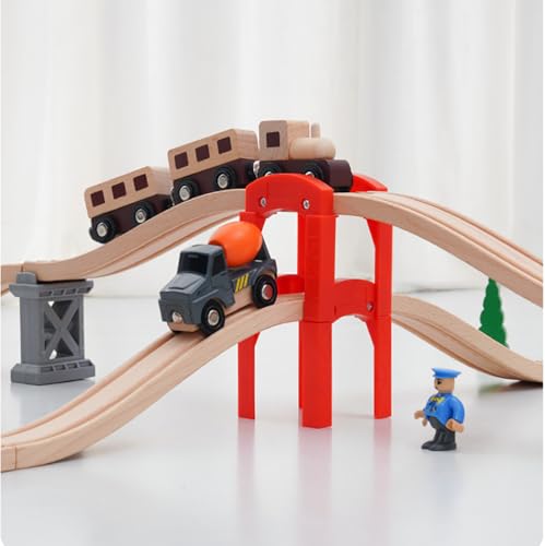 wooden train bridges bridge support wooden train track accessories train tracks compatible with all major brands wood toys for girls amp boys