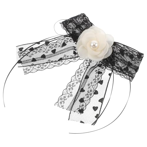Broche nœud noir dentelle style lolita vintage pour accessoire de robe soirée