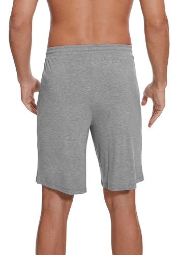 WiWi Viscose from Bamboo Pajamas Shorts for Men Soft Knit Pajama Sleep Bottoms Summer Pj Short Pants S-XXL, Heather Grey, X-Large3