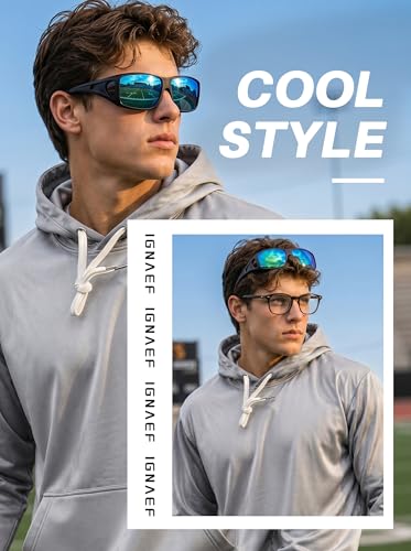 Image of IGnaef Fit Over Sunglasses for Men Polarized Wrap Around glasses with UV Protection IF0312