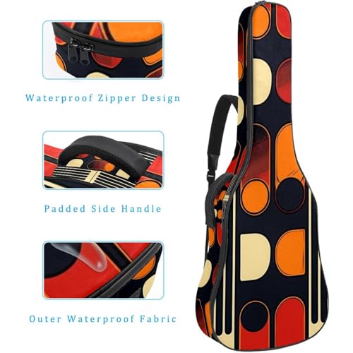 Housse de guitare imperméable légère avec sangle dos et 2 poches - 4