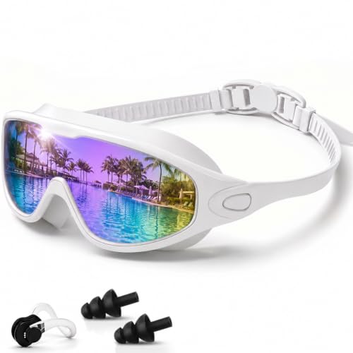 Image of Swim Goggles 2 Pack, Wide View Anti Fog&UV Swimming Goggles for Audlt, No Leaking Swim Glasses for Men Women Youth