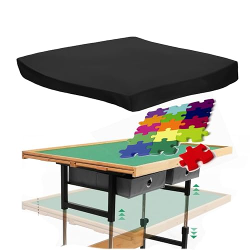 Rilime Puzzle Board Cover,Waterproof Cover for Puzzle Table with Drawers Fits Most 2000 Pieces Puzzle Tray,Dustproof Puzzle Tables for Adults with Drawers Cover (Large,42''L x 28''W)
