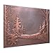 Kitchen Backsplash, Pine and Oak Tree Forest Copper Backsplash, Custom Copper Backsplash Panel, Handmade Copper Backsplash Tile, Indoor Outdoor Wall Decor (Brown)