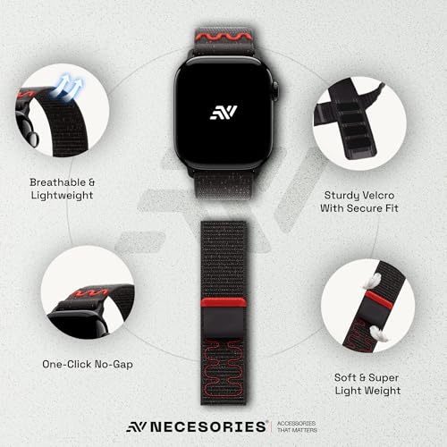 Image of Velcro Sport Nylon Strap Compatible with Apple iWatch Series 11 | 9 /8 /7 41 mm | series 11 /10 42 mm | SE,SE2 6 /5 /4 40 mm | iwatch strap for Men & Women (watch not included)
