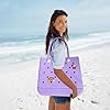 XYYYHTL Beach Tote Bag Rubber Waterproof Washable Durable Open Tote for Sports, Pool, Gym, Large Rubber EVA Bag With Holes Stylish Women's Beach Essentials #3