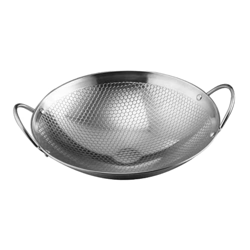 Wok redondo de acero inoxidable de 10 pulgadas miniatura 7