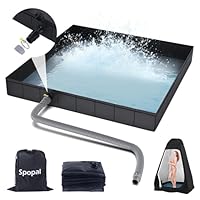 Spopal Faltbare Duschbasis, [104x104x13cm] Tragbare Duschwanne mit Abflussrohr, Große Duschzelt Camping Duschbasis, Zelt Duschwanne Markise Basis mit Aufbewahrungstasche für Wohnmobil Dusche Outdoor