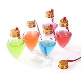 Viva Terry Christmas Booze Balls Set - Fillable Clear Plastic Xmas Tree Hanging Shot Glasses Ornaments with Drink, Beverage, Candy - Decoration for Christmas Tree, Party, Home, Holidays(Drop, 6 Pcs)