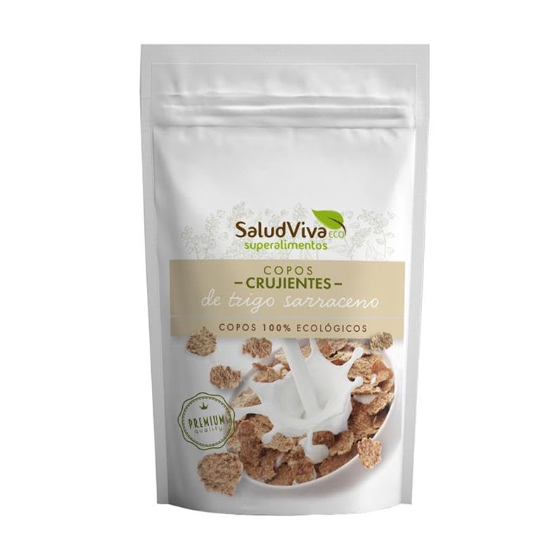 Copos Crujientes de Trigo Sarraceno Bio 300g | Cereal Ecológico Sin Gluten | Desayuno Saludable y Crujiente | Apto para Veganos