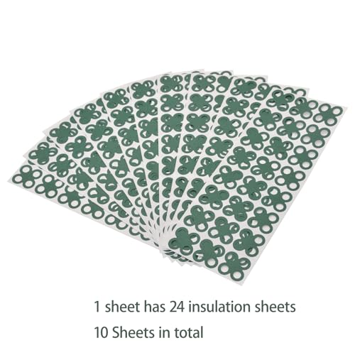 Image of 4 Links 240pcs 18650 Battery Insulator Ring Self-Adhesive Hollow Insulating Cardboard Electrical Insulating Adhesive Paper Green (Hollow)