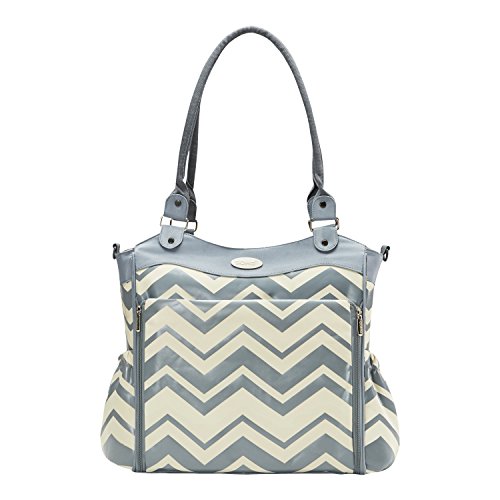 Image of SoHo Louvre Diaper Bag Large (9 Piece, Chevron)