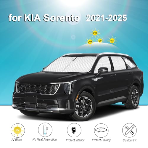 Image of KMF Windshield Sun Shade Replacement for Kia Sorento Accessories 2021-2024, 8PCS Side Window Sun Shade, Rear Window Sun Visor Shield Cover for Camping /Baby UV Block and Privacy Protect