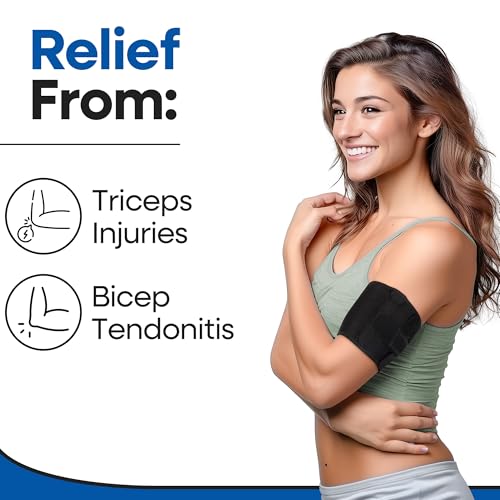 ARMSTRONG AMERICA Bicep Tendonitis Brace, Bicep Band & Upper Arm Compression Sleeve I Triceps & Biceps Muscle Support For Upper Arm Tendonitis Pain Relief Or Bicep Strains (S/M Bicep 6 to 10") - Image 3