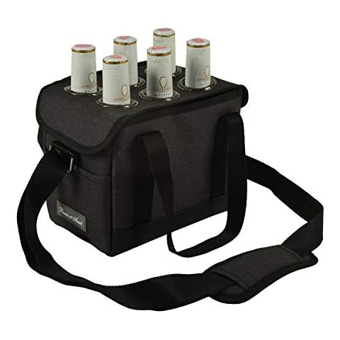 Picnic at Ascot Insulated Six Bottle Beer Caddy with Opener Cover
