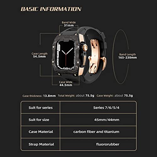Kit de modification en alliage de titane et carbone pour iWatch 7