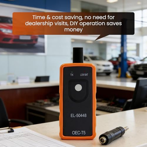 Sakerplus Tire Pressure Monitoring System Reset Tool, One-Button TPMS Relearn Tool for Universal Compatibility with Most 2007+ Vehicles, Compact Diagnostic Scanner for Accurate Sensor Activation - Image 5