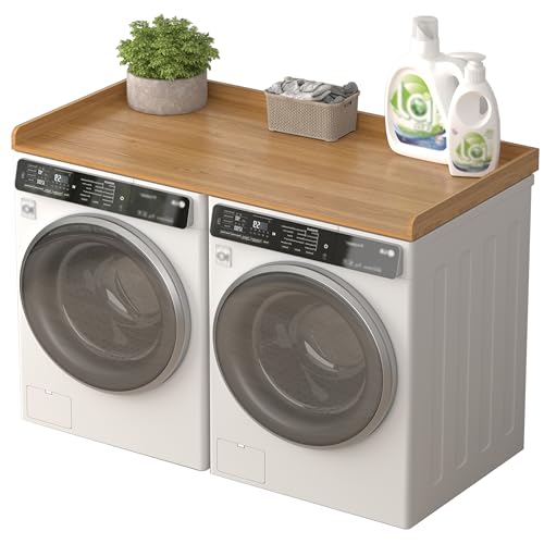 Piskyet Washer Dryer Countertop,Laundry Countertop with Edge Rails,27.5