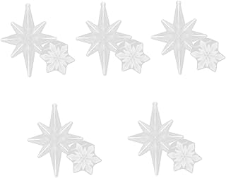 ABOOFAN 10 Pçs Resina Molde De Floco De Neve Molde De Silicone De Floco De Neve Molde De Resina Epóxi Artesanato Em Resina Bens Para Casa Decoração De Casa Moldes De Floco De Neve Moldes
