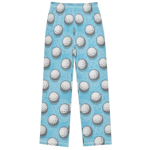 Boy's Pants Golf Ball Jogger Pants Elastic Waist Long Bottoms Trousers with Pockets 6-14 Years