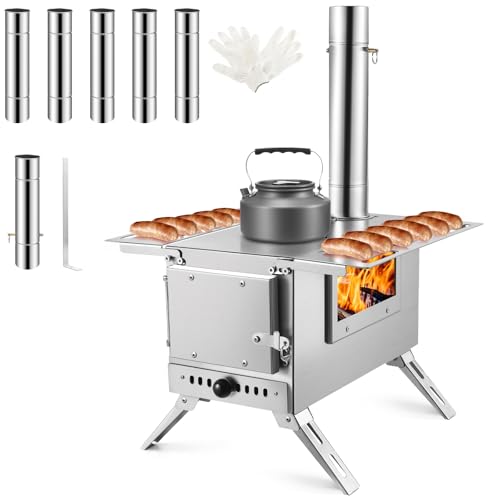 Camping Stove Portable Wood Stove for Hot Tents Ice Fishing