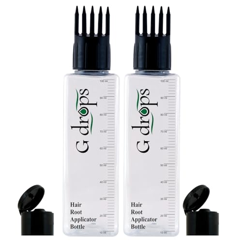 Image of Hair Root Applicator Bottle with Comb Cap | Oil Dispenser for Scalp, Hair Oil, Hair Dye and Shampoo | Refillable, Leak Proof, BPA Free | For Home and Salon Use (2)