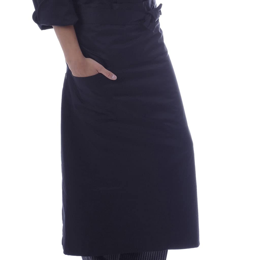 Delantales Camarera Delantal, Bar Bistro Cintura Delantal for Hogar y Cocina, Unisex Cocina Medio Cintura Delantal Chef Delantales Regalo Sorpresa (Color : B, tamaño : 100 * 91cm)