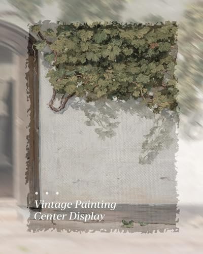 Image of HUARCEY Gold Framed Vintage Wall Art Vineman Climbing The Walls Farmhouse Wall Decor Opening Door Oil Painting Picture Canvas Print Art Home Decor Aesthetic for Bedroom Bathroom Office 8x10in