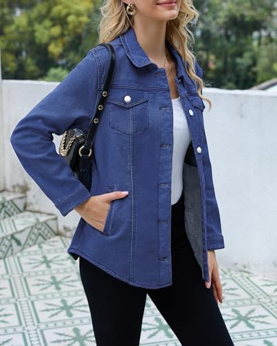 Sherpa Jacket Women Fleece Lined Denim Jacket Womens Jean Jacket Trendy Winter Coats2