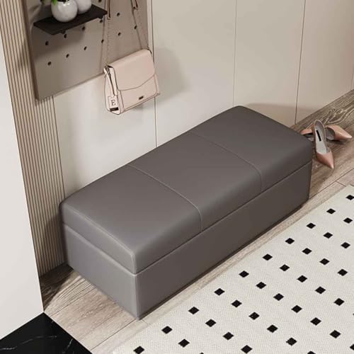 Boîte de rangement ottomane multifonction avec assise capitonnée - 5