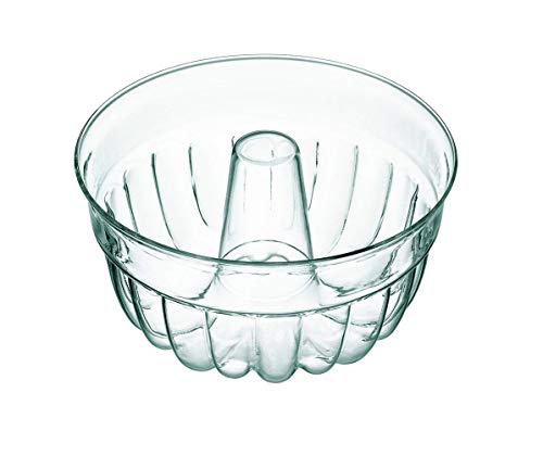 Simax Clear Glass Fluted Bundt Pan | Heat, Cold, and Shock Proof, Holds