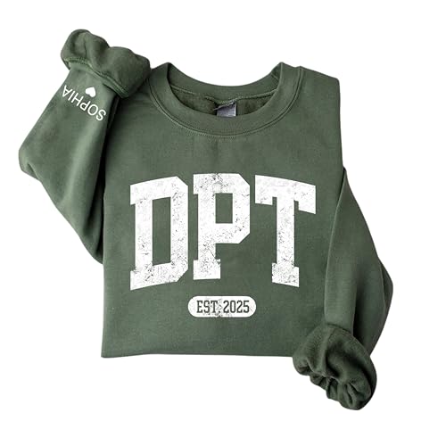 CHILLEVER Personalized DPT Sweatshirt, Custom Doctor of Physical Therapy Sweater, Physical Therapy School Graduation Gift, Healthcare Crewneck, Appreciation Week Present for Professional Worker