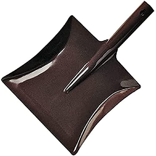 Amig - Recogedor Manual de Pala Cuadrada Mod.4 Metálico de Acero Acabado en Marrón - Resistente y Duradero Limpieza de Polvo, Basura, Ceniza u Hojas - Medidas: 200 x 215 mm