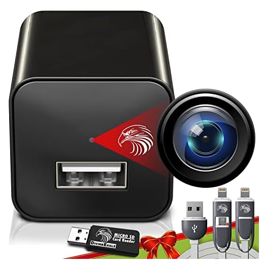 Spy Camera Charger - Hidden Camera - Premium Pack - Mini Spy Camera 1080p - USB Charger Camera - Hidden Spy Camera - Hidden Nanny Cam - Hidden Spy Cam - Hidden Cam - Surveillance Camera Full HD