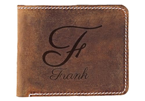 Valentine's Gift Personalized Leather Wallet For Men Custom Slim Wallet Customized Bifold Wallets For Men Engraved Genuine Leather Custom Father's Day Wallet Gift Anniversary Gift For Him