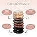 Kitsch Spiral Hair Ties for Women – Hair Ties No Damage, Ponytail Holders for Thick and Thin Hair – Creaseless and Dent-Free Coil, Phone Cord Style - 8pc Set, Brunette