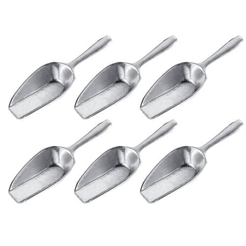 Westmark Gewürzschaufeln Hygia – 6 praktische Mini-Schaufeln zum sauberen Dosieren von trockenen Zutaten wie Zucker und Gewürzen oder Tierfutter und Süßigkeiten – 3,5 ml, Silber