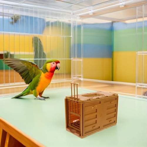 Cage de transport oiseaux plastique perruche ondulée et inséparable - 7