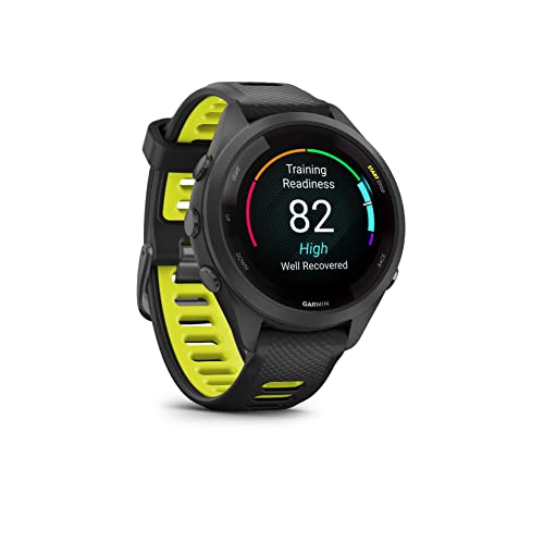 Image of Garmin Forerunner 265S Music GPS Running Smartwatch,Amoled Touchscreen,Battery Upto 15 Days, HRV Status & Advanced Sleep Monitoring, SPO2,Morning Report, Track Running, Cross Training with Black Band