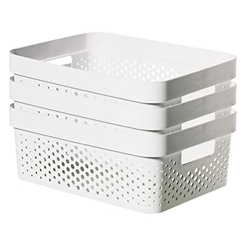 Curver Infinity Dots Set of 3 Storage Baskets Cover
