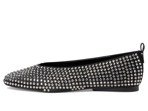 Naturalizer Women's 39 Edit Carla Ballet Flat, Black Satin, 9.54