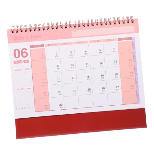 WEKADRIN 年月 年月対応 卓上カレンダー 大判スタンディング デスク用シンプル月間プランナー ノート付き コンパクトで持ち運び便利 学生 家