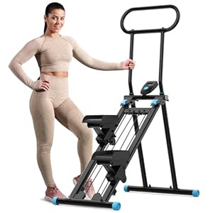 Stair Stepper for Home,Folding Cardio Stair Climber for Full Body Workout,Stair Stepper Machine with Adjustable Handlebar,300LBS Capacity