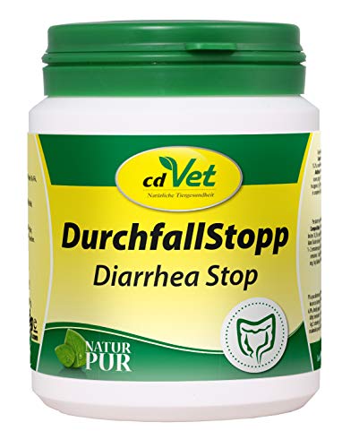 cdVet Naturprodukte DurchfallStopp 150 g - Hund, Katze - Diät-Ergänzungsfuttermittel - Resorptionsstörung im Darm - bildet Schutzbarriere - Bindung von Toxinstoffen - B-Vitamin - Gesundheit -