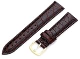 Hadley-Roma Women's LS-717 16mm Brown Crocodile Grain Watch Strap