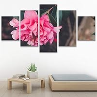 SIGNWIN 5 Panel Canvas Wall Art Flora Snapshot for Home Decorations Ready to Hang - 60